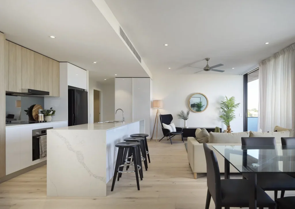 Sparkes St Apartment Kitchen Living